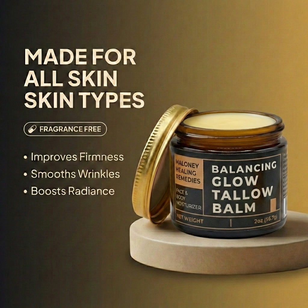 Balancing Glow Tallow Balm | Natural Moisturizer for Oily, Acne-Prone & Combination Skin