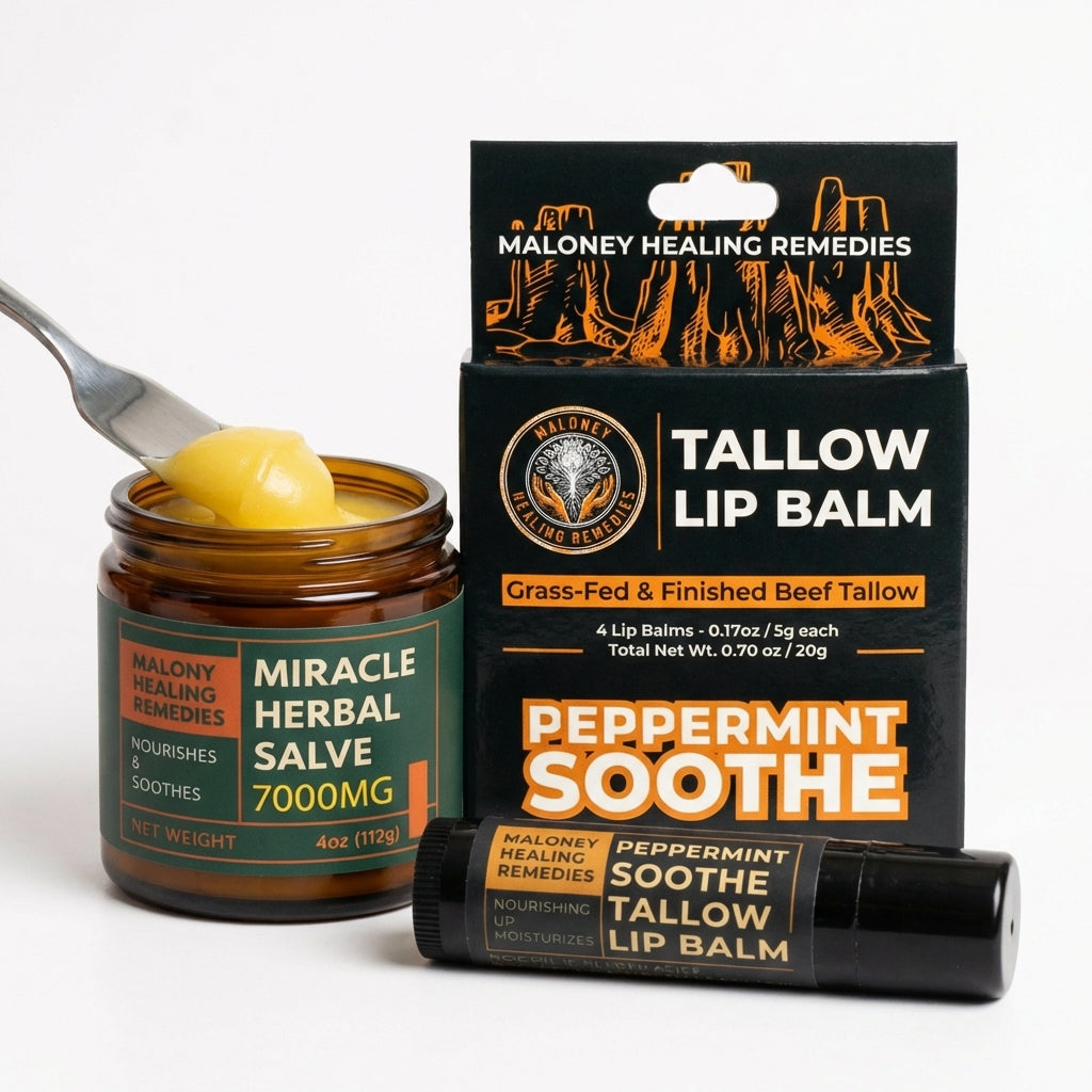 Miracle Herbal Salve (7000MG) + Tallow Lip Balm Bundle