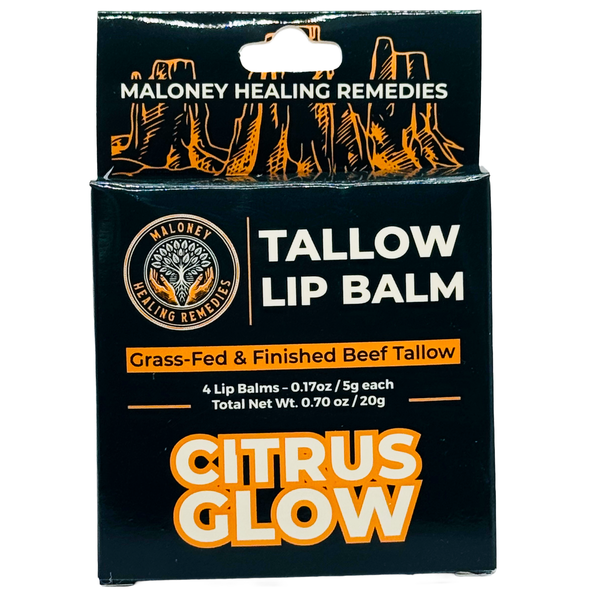 Beef Tallow Lip Balm - Organic Lip Care with Beeswax & Essential Oils